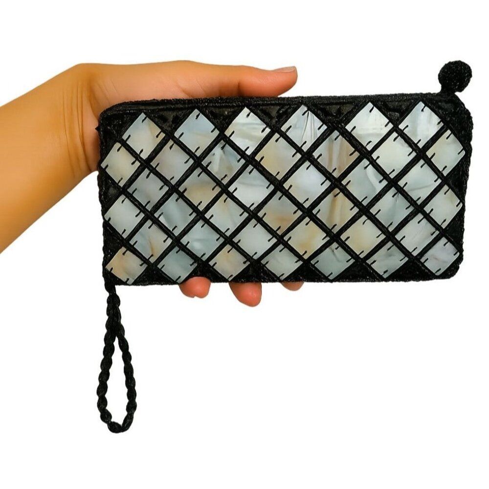Beaded Clutch Wristlet Vintage Bag Evening Cocktail Mod By Design Women's Womans